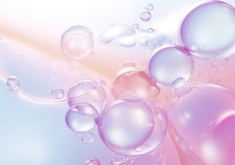 Water with wavy and shiny purple bubbles. generative AI