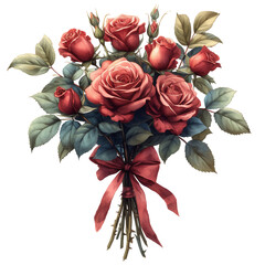 bouquet of red roses