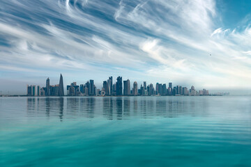 Panoramic Doha Skyline Qatar