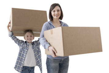 Couple moving into a new house