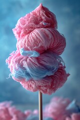 Pink Cotton Candy Clouds Generative AI
