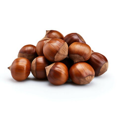 Filberts isolated on white background
