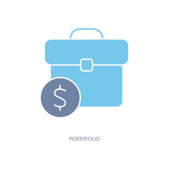 portofolio concept line icon. Simple element illustration. portofolio concept outline symbol design.