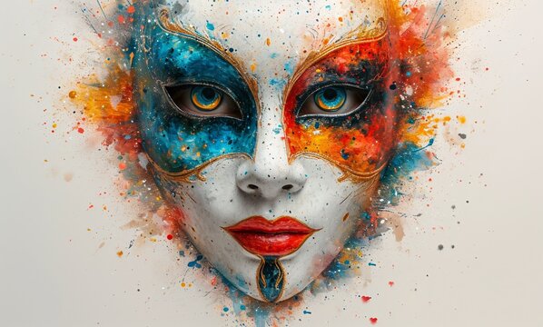 Painted Mask Images – Browse 331 Stock Photos, Vectors, and Video