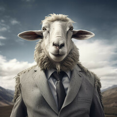 Sheep in a suit