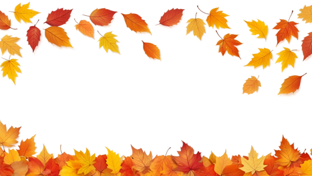 autumn leaves frame