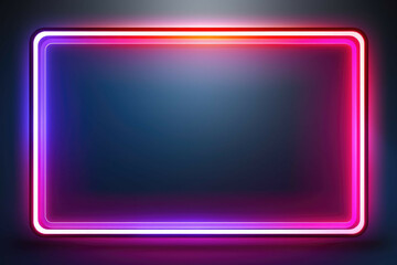 neon light frame in flat style premium vector