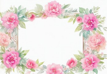 Beautiful floral frame background with flower