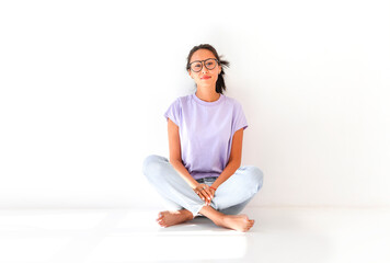 Young ethnic woman in casual wear