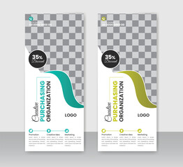Corporate modern Roll up banner stand template design