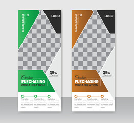 Corporate modern Roll up banner stand template design