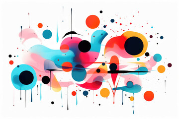 a colorful colored drawing with strokes