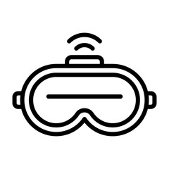 Augmented Reality Headset Vector Icon