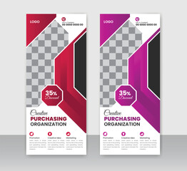 Corporate modern Roll up banner stand template design