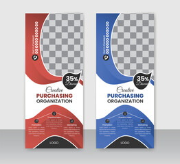 Corporate modern Roll up banner stand template design