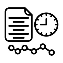 Time Series Analysis Vector Icon