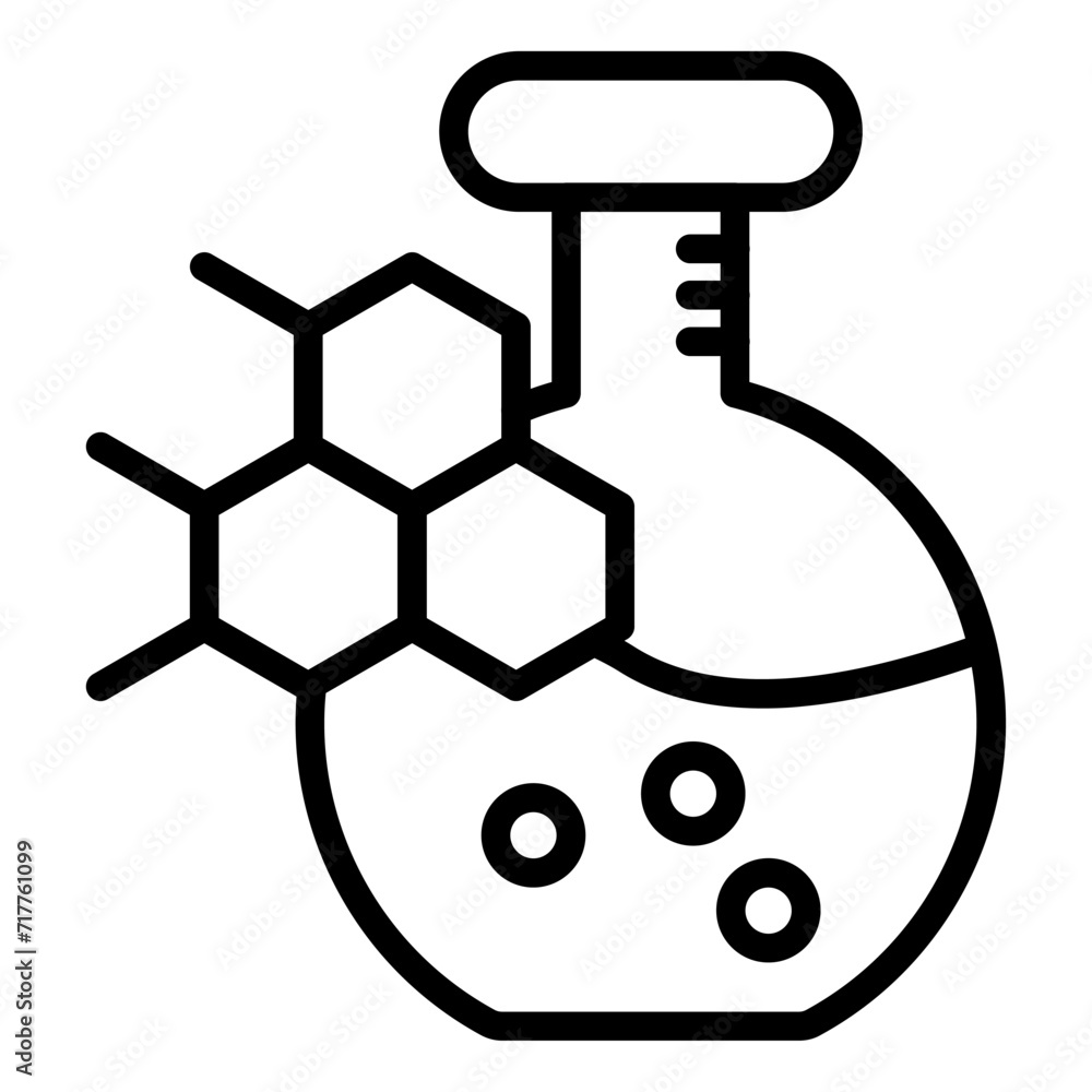 Sticker chemistry set vector icon