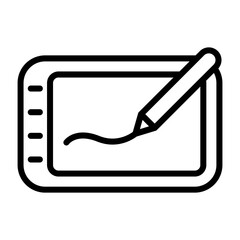 Graphics Tablet Vector Icon