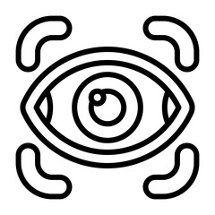 Retinal Scanner Vector Icon