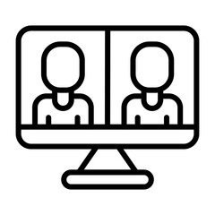 Video Conferencing Vector Icon