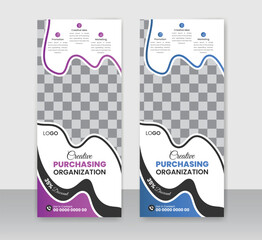 Corporate modern Roll up banner stand template design