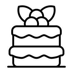 Red velvet cake Vector Icon