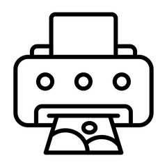 Photo Printer Vector Icon