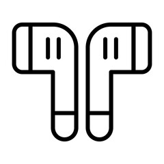 Wireless Earphones Vector Icon