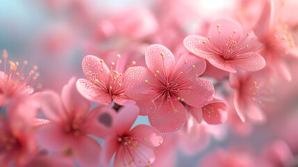 Sakura cherry blossom close up