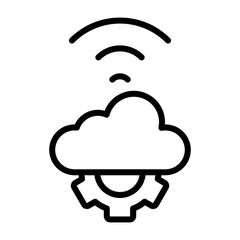 Cloud Automation Vector Icon