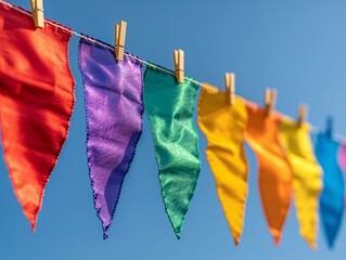 Rainbow Flags Flaunt LGBTQ+ Pride in the Sky Generative AI
