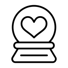 Love Snow Globe Vector Icon