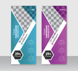 Corporate modern Roll up banner stand template design