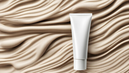 Sleek Sand Cosmetic Tube: Perfect for Skincare and Beauty Products