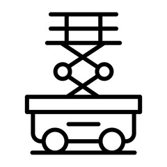 Scissor Lift Vector Icon