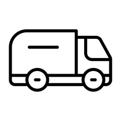 Truck Side Vector Icon