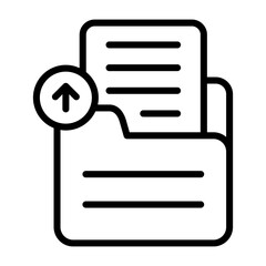 Document Upload Vector Icon