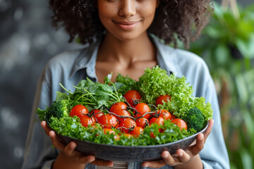 person holding a basket of vegetables