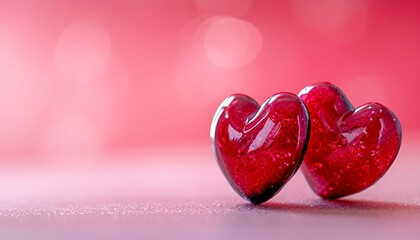 Obraz premium Love crystal heart background