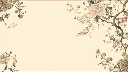 abstract background with flowers and swirls