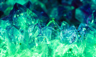 Aquamarine crystal mineral stone. Gems. Mineral crystals in the natural environment. Texture of...