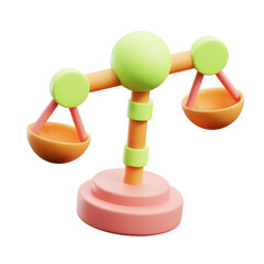 unbalancing scale 3D Icon