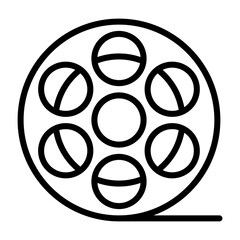 Film Reel Vector Icon