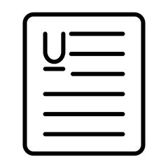 Document Underline Vector Icon