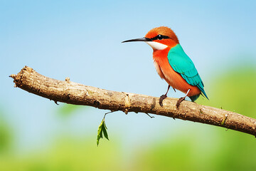 Obraz premium Bird sitting scene in beautiful nature ai generator