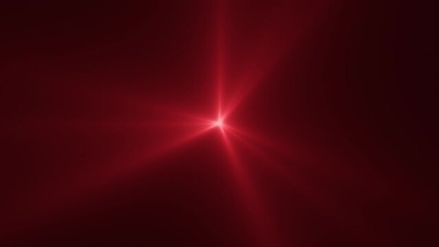 Looped animation of red spot lights glow rays lights crimson optical lens flares animated digital dynamic wallpaper. Electric laser beam effect dynamic vibrant video . High quality 4k footage