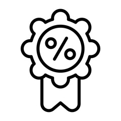 Badge Percent Vector Icon
