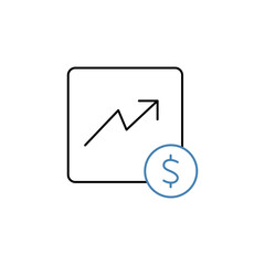 Stock concept line icon. Simple element illustration. Stock concept outline symbol design.