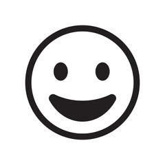 Fototapeta premium Smile face emoticon icon. Smile emoji icon. Emoji rating system vector illustration. Customer feedback icon. Excellent, good, Happy, success, satisfaction face symbol. 
