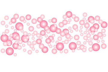 pink bubbles on white